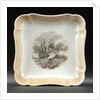 Square porcelain dish by Miles Mason