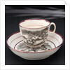 Porcelain cup and saucer by Worthington