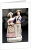 Earthenware figure group depicting a sailor and lass by unknown