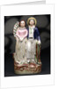 Earthenware figure group depicting a sailor and lass by unknown