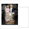 Earthenware figure group depicting a sailor and lass by unknown
