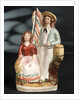 Earthenware figure group depicting a sailor and lass by unknown