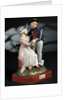Earthenware figure group depicting a sailor and lass by unknown