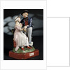 Earthenware figure group depicting a sailor and lass by unknown