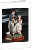 Earthenware figure group depicting a sailor and lass by unknown