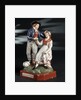 Earthenware figure group depicting a sailor and lass by unknown