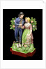 Earthenware figure group depicting a sailor and lass by John Walton