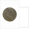 Token decorated with a broad arrow and inscription: 'PO AUG 1823'; obverse by unknown