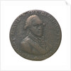 A Portsmouth halfpenny commemorating John Jervis, Earl St Vincent (1735-1823) and the battle of Cape St Vincent, 1797; reverse by J. Pitt