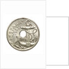 50 centimos coin; obverse by unknown