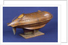 Full hull model, life-saving capsule, starboard stern quarter by R. F. Wells