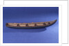 Four man rowing curragh, starboard broadside by unknown
