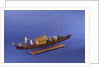 Burmese ceremonial barge, starboard stern quarter by unknown