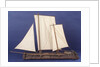 Full hull model, sailing liferaft, port broadside by unknown