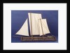 Full hull model, sailing liferaft, port broadside by unknown