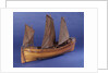 Full hull model, sailing lifeboat, starboard stern quarter by unknown
