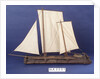 Full hull model, sailing liferaft, port broadside by unknown