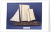 Full hull model, sailing liferaft, port broadside by unknown