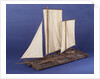 Full hull model, sailing liferaft, port by unknown