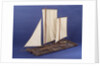 Full hull model, sailing liferaft, port by unknown