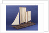 Full hull model, sailing liferaft, port by unknown
