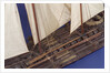 Full hull model, sailing liferaft, port by unknown