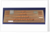 Full hull model, 8 oared racing vessel, port broadside by unknown
