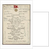 'Titanic' luncheon menu, signed by passengers, 14 April 1912 by unknown