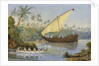 HMS 'London' chasing a slaving dhow near Zanzibar by Robert O'Donelan Ross-Lewin