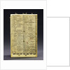 Diptych dial, leaf IIb, table of latitudes by Paul Reinmann
