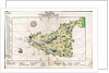Chart of Sicily, 1554 by Battista Agnese