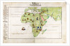 Vellum chart of Africa, India and the Mediterranean by Battista Agnese