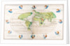Oval planisphere of the world showing Magellan's track, 1554 by Battista Agnese