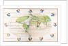 Oval planisphere of the world showing Magellan's track, 1554 by Battista Agnese