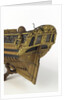 Full hull model, yacht, stern detail by Unknown