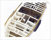 Accommodation model, yacht, overhead detail, forecabins by unknown