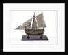 Full hull model, cutter type yacht, port broadside by unknown