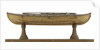 Full hull model, 16-oar outrigger lifeboat, port broadside by unknown
