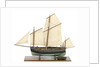 Full hull model, chasse marie, port broadside by unknown