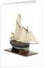 Full hull model, chasse marie, starboard by unknown