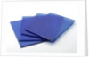 Four plates of blue glass by unknown
