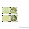 Four double squares of glass by unknown