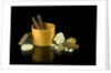 Pill box without a lid containing crystals by unknown