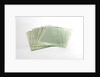 Thirteen clean cut glass squares in a box by unknown