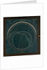 A planisphere printed in white on a dark blue background by Leon Jaubert