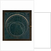 A planisphere printed in white on a dark blue background by Leon Jaubert