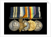 Medals awarded to Able Seaman Hubert Samuel Bevis DSM (obverse, l to r, MED1303-1307) by B. Mackennal