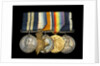 Medals awarded to Able Seaman Hubert Samuel Bevis DSM (obverse, l to r, MED1303-1307) by B. Mackennal