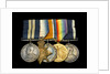 Medals awarded to Able Seaman Hubert Samuel Bevis DSM (obverse, l to r, MED1303-1307) by B. Mackennal