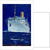 Front cover of menu from steamer 'Atlantis', farewell dinner by Kenneth D. Shoesmith